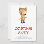 Schattigee kinderkostuumfeest kaart (Voorkant)