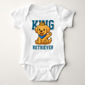 Schattigee King Golden Retriever Unisex Man Vrouw Romper (Voorkant)