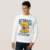 Schattigee King Golden Retriever Unisex Man Vrouw  Trui (Voorkant volledig)