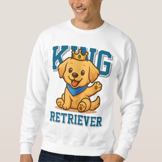 Schattigee King Golden Retriever Unisex Man Vrouw  Trui (Voorkant)