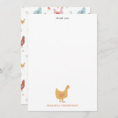 Schattigee kippen en Baby kippen Bedankkaart (Voorkant / Achterkant)