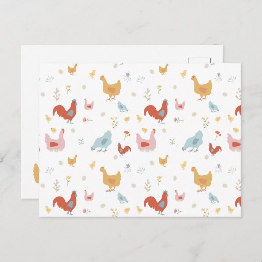 Schattigee kippen en Baby kippen Feestdagenkaart (Voorkant / Achterkant)