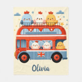 Schattigee kippen en de Londense bus Fleece Deken (Voorkant)