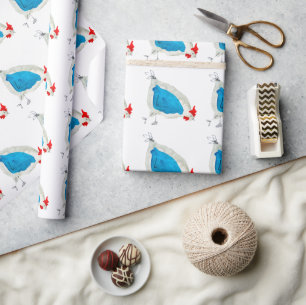 Schattigee kippen waterverf Art Cadeaupapier