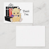 Schattigee Kitten Cadeaudoos Dank u kaart Notitiekaartje (Voorkant / Achterkant)