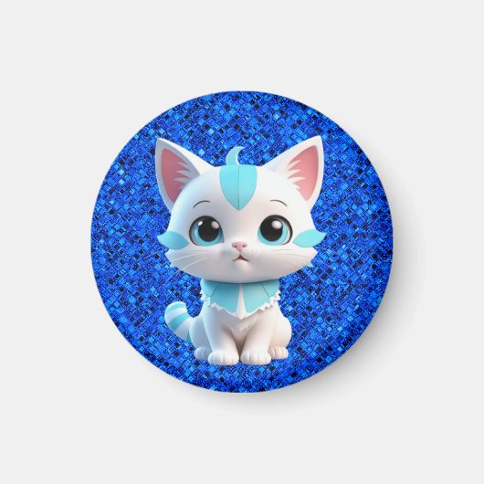 Schattigee Kitten Cartoon 3D Design-38063 Magneet (Voorkant)