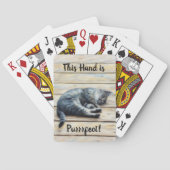 Schattigee Kitten Cat Pun Grappige speelkaarten (Achterkant)
