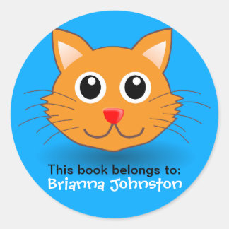 Schattigee kitten gepersonaliseerde naam label