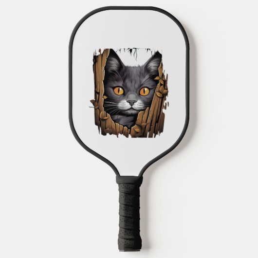 Schattigee kitten looks van gescheurde stof - Cats Pickleball Paddle (Voorkant)
