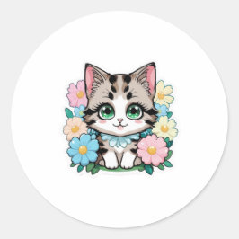 Schattigee kitten met Sticker