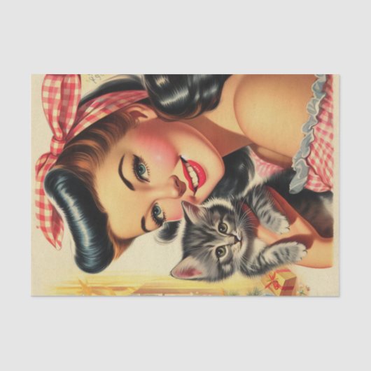 Schattigee Kitten  Pin Up Tissuepapier (Voorkant)