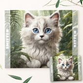 Schattigee Kitten Ragdoll Kat Oerwoud Plant Custom Legpuzzel