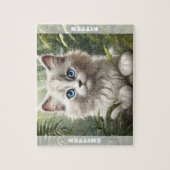 Schattigee Kitten Ragdoll Kat Oerwoud Plant Custom Legpuzzel (Verticaal)