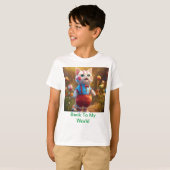 Schattigee kitten speelse Design T-shirt (Voorkant volledig)