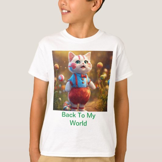 Schattigee kitten speelse Design T-shirt (Voorkant)