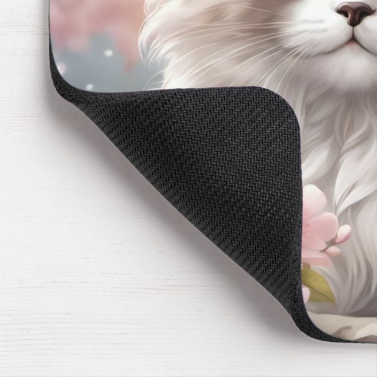 Schattigee Kitten Spring Roze Sakura Naam Mousepad Muismat (Hoek)