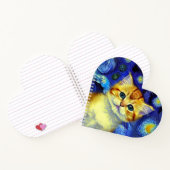 Schattigee kitten Sterrennacht Van Gogh Notitieboek (Binnen)