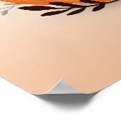 Schattigee kitten zittend op pompoen moderne Hallo Poster (Hoek)