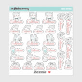 Schattigee Kittens Aangepaste naamlabels | School Sticker (Vel)