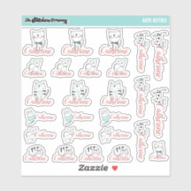 Schattigee Kittens Aangepaste naamlabels | School