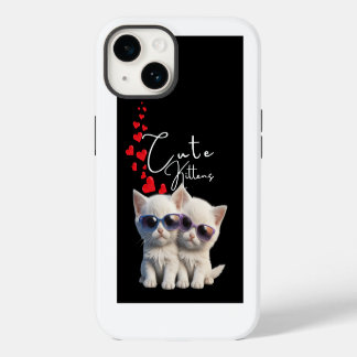 Schattigee Kittens en harten stromen iPhone 14 Hoesje
