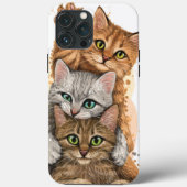 Schattigee Kittens iPhone Case | Schattige Cat Lov (Achterkant)