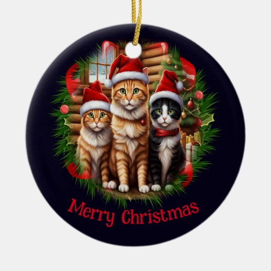 Schattigee kittens keramisch ornament (Voorkant)