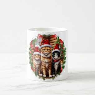 Schattigee kittens Kerst Mok