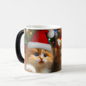 Schattigee kittens met Sinterklaas en rendieren pe Magische Mok (Voorkant links)