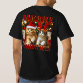 Schattigee kittens met Sinterklaas en rendieren pe T-shirt (Achterkant)