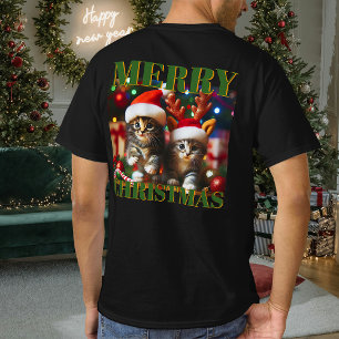 Schattigee kittens met Sinterklaas en rendieren pe T-shirt