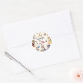 Schattigee Kitty Cat 1e Verjaardagsfeest Classic R Ronde Sticker (Envelop)
