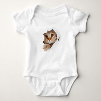 Schattigee Kitty Cat Baby T-Shirt – gepersonalisee