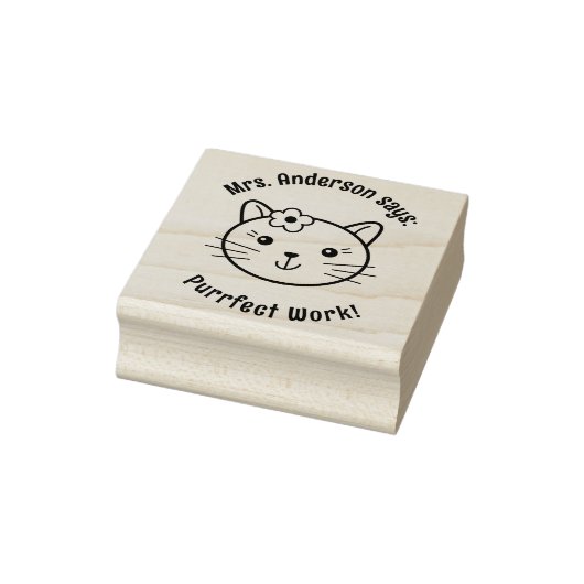 Schattigee Kitty Cat Teacher Reward Rubberstempel (Stempel)