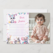 Schattigee Kitty Cat Time Capsule Opmerking Berich Kaart (Voorkant)