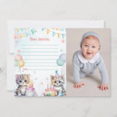 Schattigee Kitty Cat Time Capsule Opmerking Berich Kaart (Voorkant)