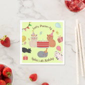 Schattigee Kitty Cats Kind verjaardagsfeestje Servet (Insitu)