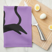 Schattigee Kitty Kat Hart Dief voor Vriendin, Vrou Theedoek (Quarter Fold)