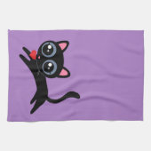 Schattigee Kitty Kat Hart Dief voor Vriendin, Vrou Theedoek (Horizontaal)