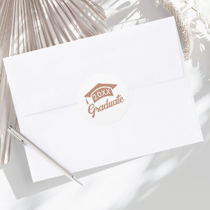 Schattigee Klasse van Afstudeerdop Envelopsluiting Ronde Sticker
