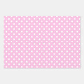 Schattigee klassieke roze en witte Polka Dot Inpakpapier Vel (Voorkant 3)