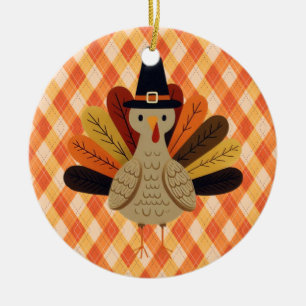 Schattigee, klassieke / Thanksgiving Turkije Keramisch Ornament