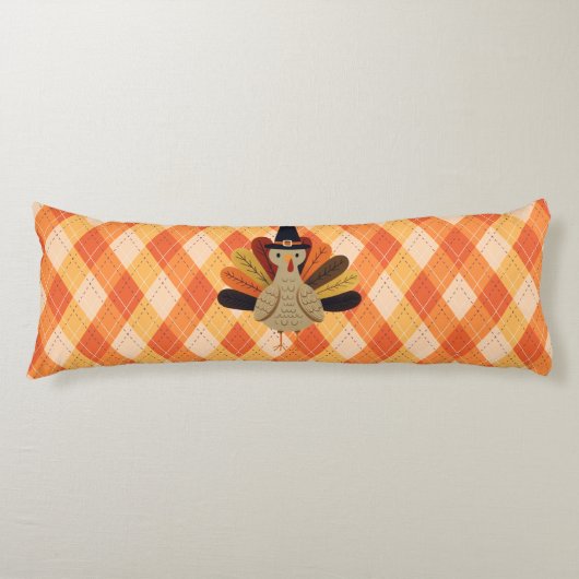 Schattigee, klassieke / Thanksgiving Turkije Lichaamskussen (Voorkant)