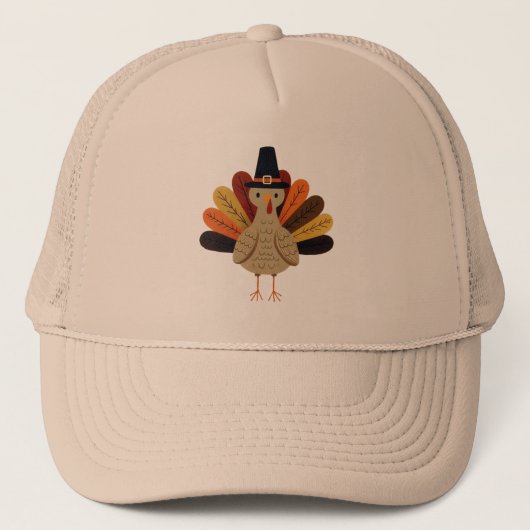 Schattigee, klassieke /  Thanksgiving Turkije Trucker Pet (Voorkant)