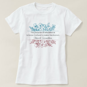 Schattigee klassikale conversaties Homeschool Teac T-shirt