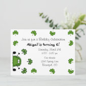 Schattigee Klavers Ierse St Patrick's Day Verjaard Kaart (Staand voorkant)