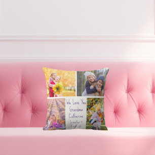 Schattigee kleindochters Foto's Custom oma Gift Kussen