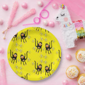 Schattigee kleine aap en bananen papieren bordje (Feest)