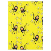 Schattigee kleine aap en bananen tafelkleed (Voorkant)