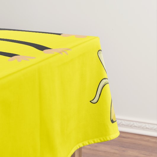 Schattigee kleine aap en bananen tafelkleed (Voorbeeld)